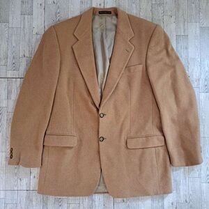 Men's Moore Camel Hair Wool Norfolk Tan Brown Blazer Sports Coat Size 40 Tall